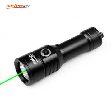 ORCATORCH D570-GL 2-in-1 Scuba Diving Light 1000-Lumen White Beam & Green Laser Light